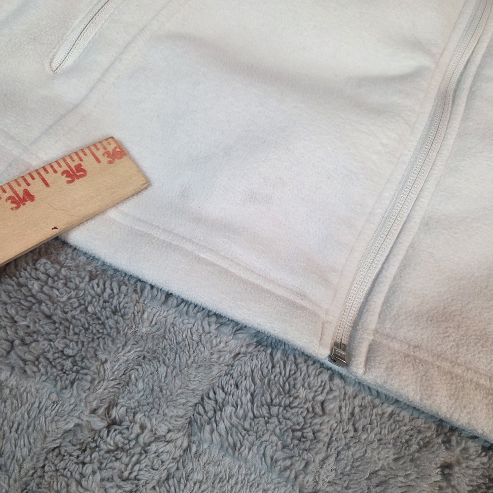 Columbia Full Zip Jacket Women's Size Medium  White Fleece Pockets - Picture 9 of 13